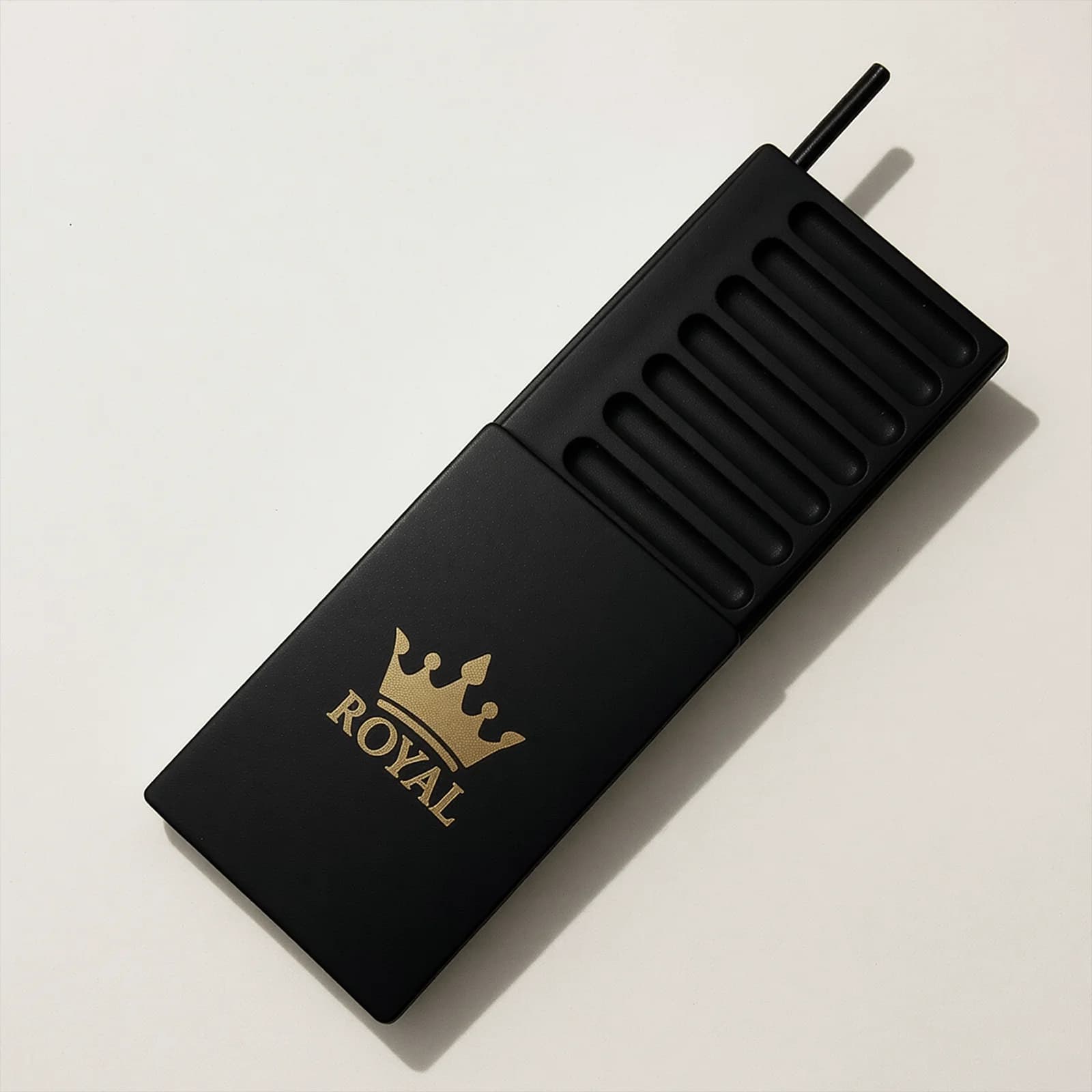 2-Pack / 4-Pack Snuff Box– 7-Compartment Case with Crown Emblem, Metal Straw, Compact Travel Size, Snuff Kit