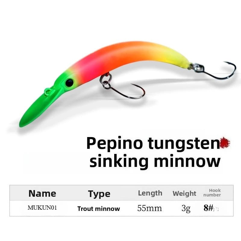MUKUN 1PCS Mini Minnow Wobblers Triangolo Ganci Pesce Popper Bass Affrontare Esche da pesca Crankbait Esca di plastica dura