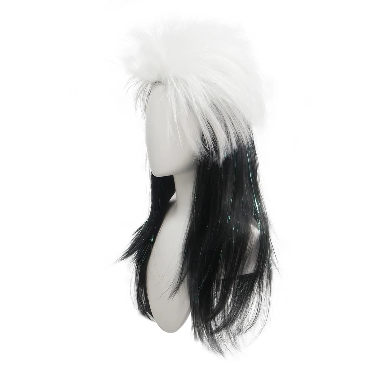 Synthetic Fiber Wigs Brand Anxin: Long and Colorful Afro Style, with Voluminous Pendants, Comfortable to Wear, Suitable for Cosplay and Role Games, Easy to Create for an eye-catching look, a Fashion Accessories and Trends