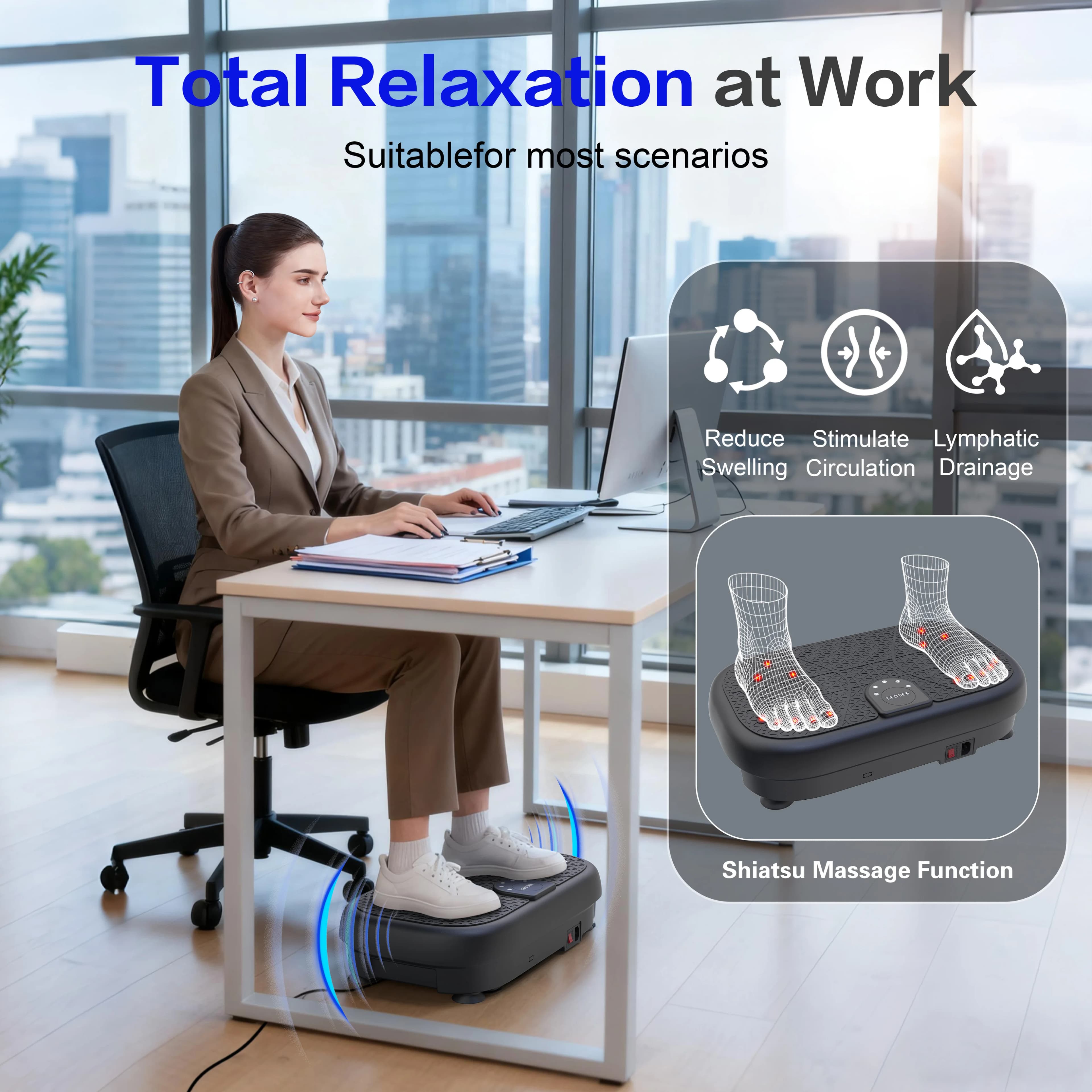 M Wholesale Vertical Ultrathin Bodybuilding Exercise Machine Mini Curved 4D Vibration Plate Workout Platform for Weight Loss