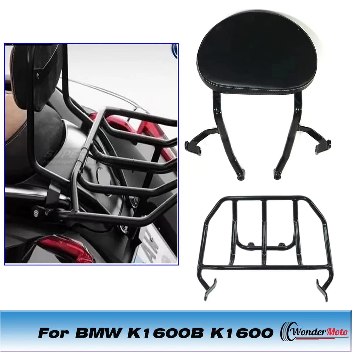 Set Portapacchi e Schienale Passeggero per Moto BMW K1600B K1600