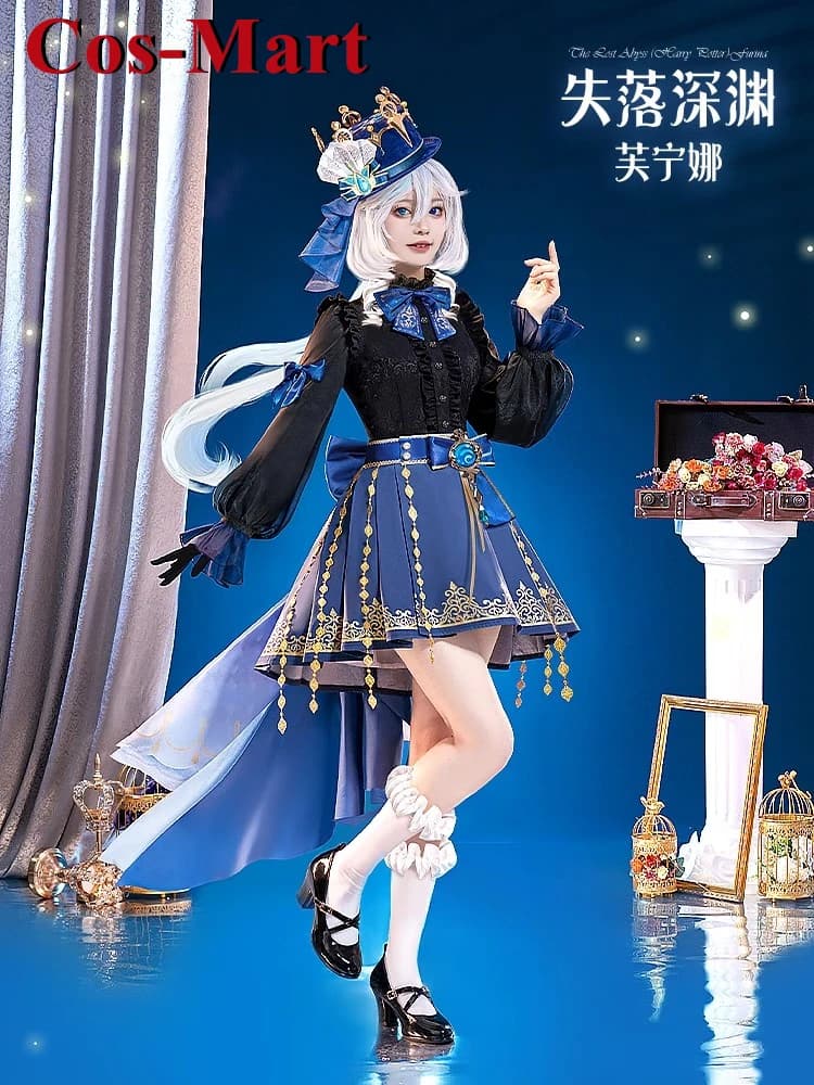 Cos-Mart Gioco Genshin Impact Furina Focalors Costume Cosplay Furina de Fontaine Scuola Halloween Anime Arethusa Abisso di perdita