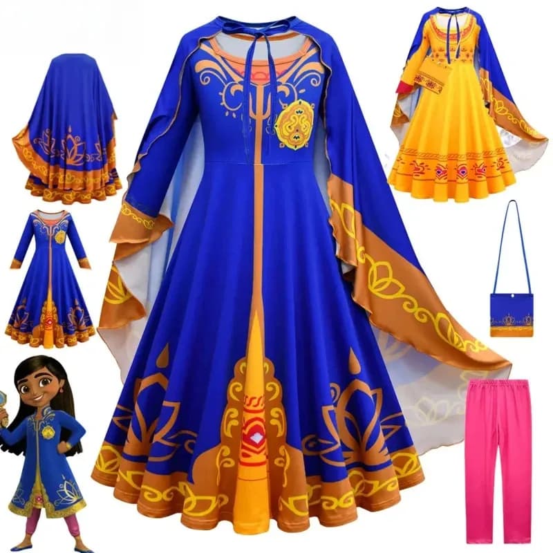Bambini Ragazze Cartoon Anime Mira Royal Detective Costumi da festa Bambini Giochi di ruolo Make Up Outfit Pantaloni eleganti Mantello Borsa completa Saa