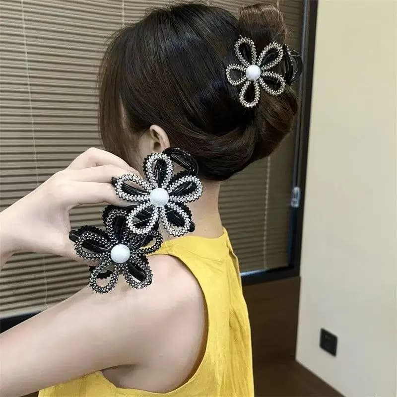 Korean-style premium sparkling diamond hair clip for women New high ponytail hair clip for updo and half-up styles