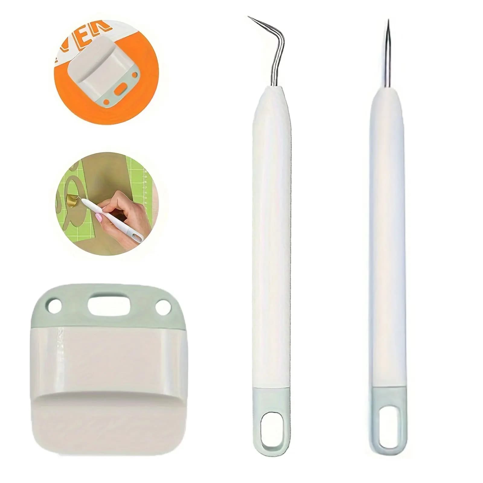 Craft Vinyl Weeding Tools, Tool Kits for Crafting and DIY, Straight Pins, Hooks, Scrappers for Scrapbooking