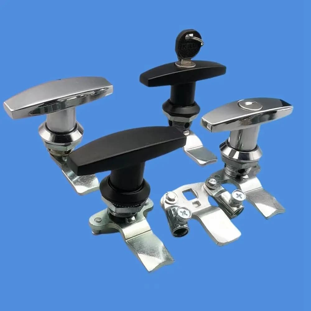 Nuova maniglia in lega di zinco con fissaggio della serratura meccanica a forma di T Hardware per serratura multifunzionale per porta dell'armadio