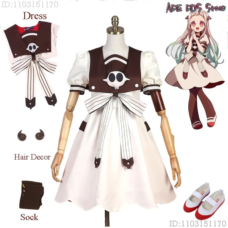 Anime Jibaku Shounen S2 Cos Yashiro Nene Cosplay Anime Ragazze Gioco di ruolo Toilet-bound Parrucca Vestito Festa di Halloween Coppia Vestito