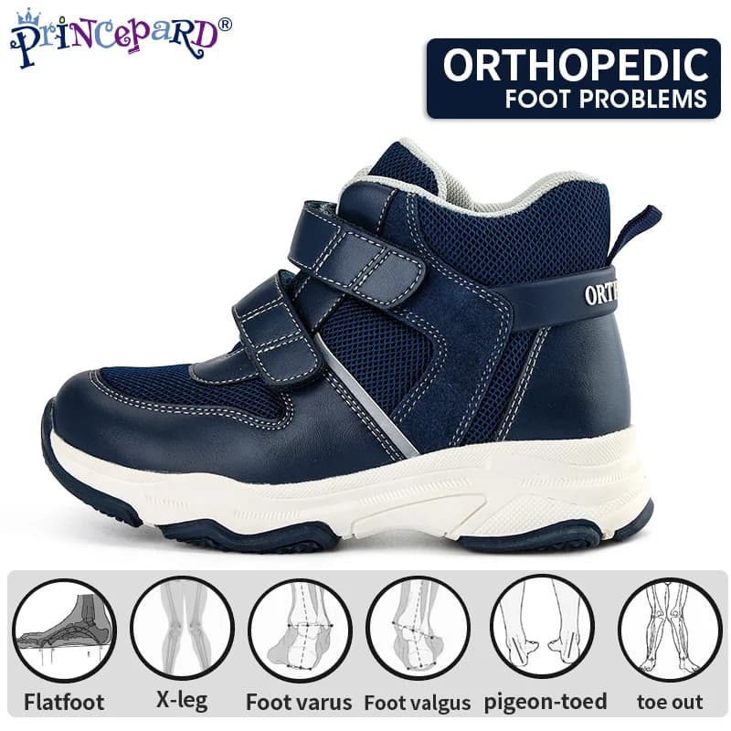 Scarpe da ginnastica ortopediche per ragazzi e ragazze con supporto per l'arco plantare Calzature con soletta correttiva Princepard Autunno Primavera Sport Scarpe casual da corsa