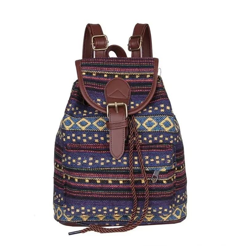 Zaino scolastico in tela etnico da donna, borsa a secchiello casual con coulisse, zaino scolastico, Plecaki Dla Dzieci, borse scolastiche