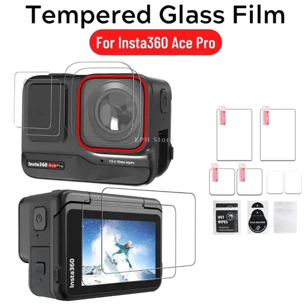Custodia protettiva per schermo in vetro temperato per Insta360 Ace Pro, pellicola protettiva per protezione obiettivo per fotocamera Insta360 Ace Nuovo