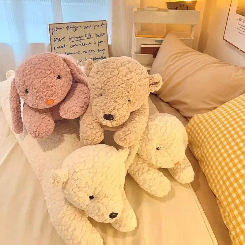 Simpatico peluche coniglio cuscino per dormire grande cuscino per il corpo di coniglio orso lungo cuscino decorativo per il corpo cuscino per schienale della sedia