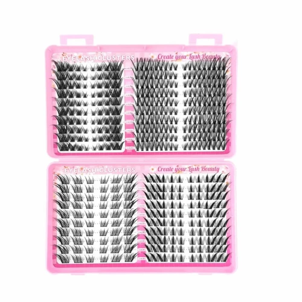 Ciglia Finte Effetto 3D Naturale, Extension Ciglia Stile Manga, Nere Curvatura C, Ciglia Spiky per Trucco da Festa