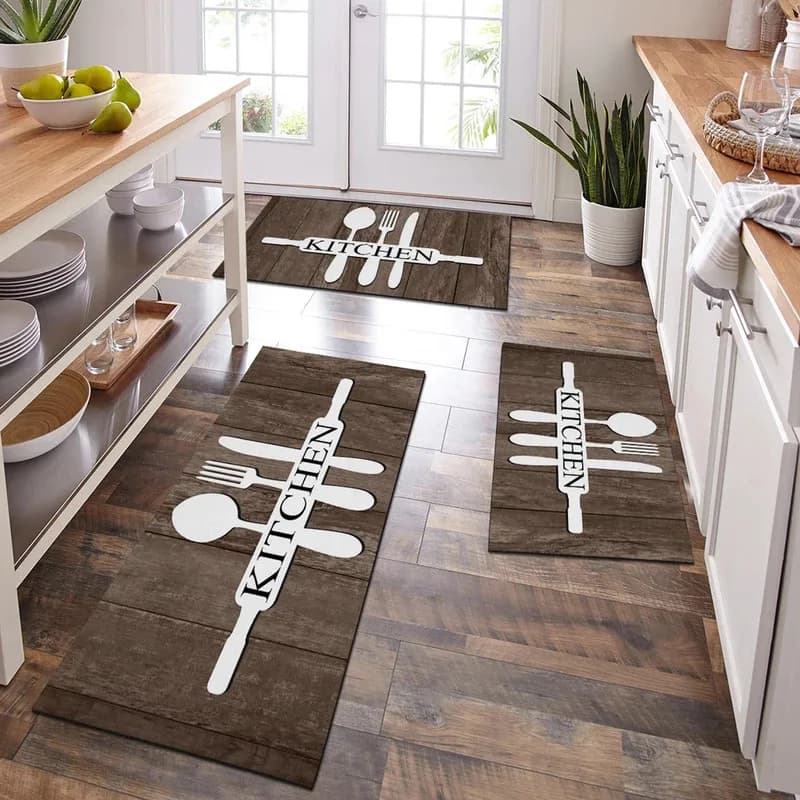 VIKAMA Tappetino Rustico Stile Fattoria per Cucina, Antiscivolo, Antimacchia, Runner per Sala da Pranzo, Tappeto d'Ingresso, Decorazione per la Casa