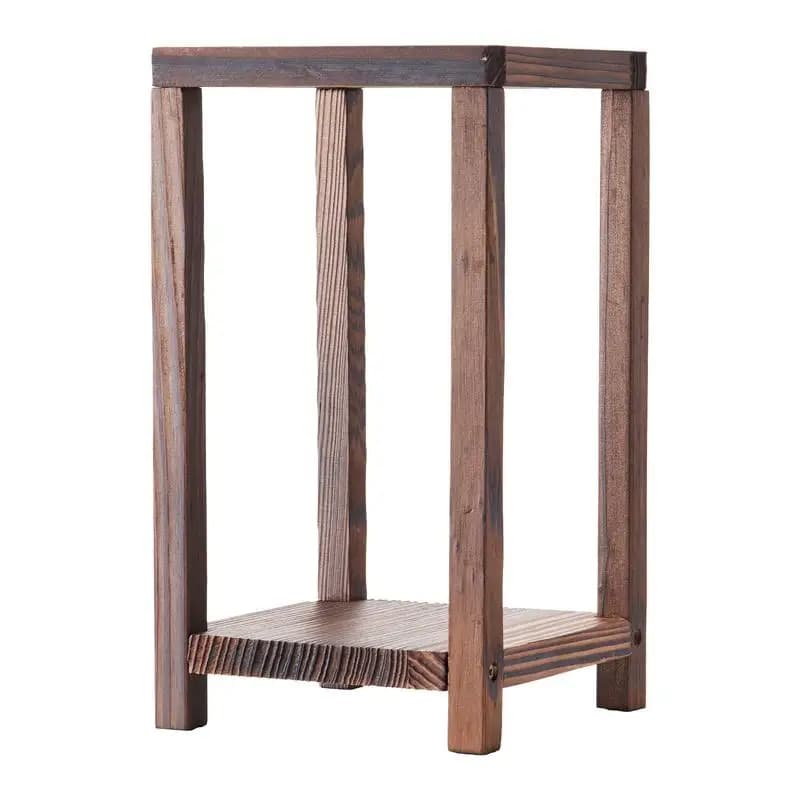 Wooden Decorative Lantern Centerpiece 20 Sets For Wedding Table Party Farmhouse Decor, Brown Wood Lantern Candle Holder Flameless LED Candle Champagne Flower Wreath Accessories 5.5 x 5.5 x 10.6 Inch Home Celebration Event Decoration Ornament