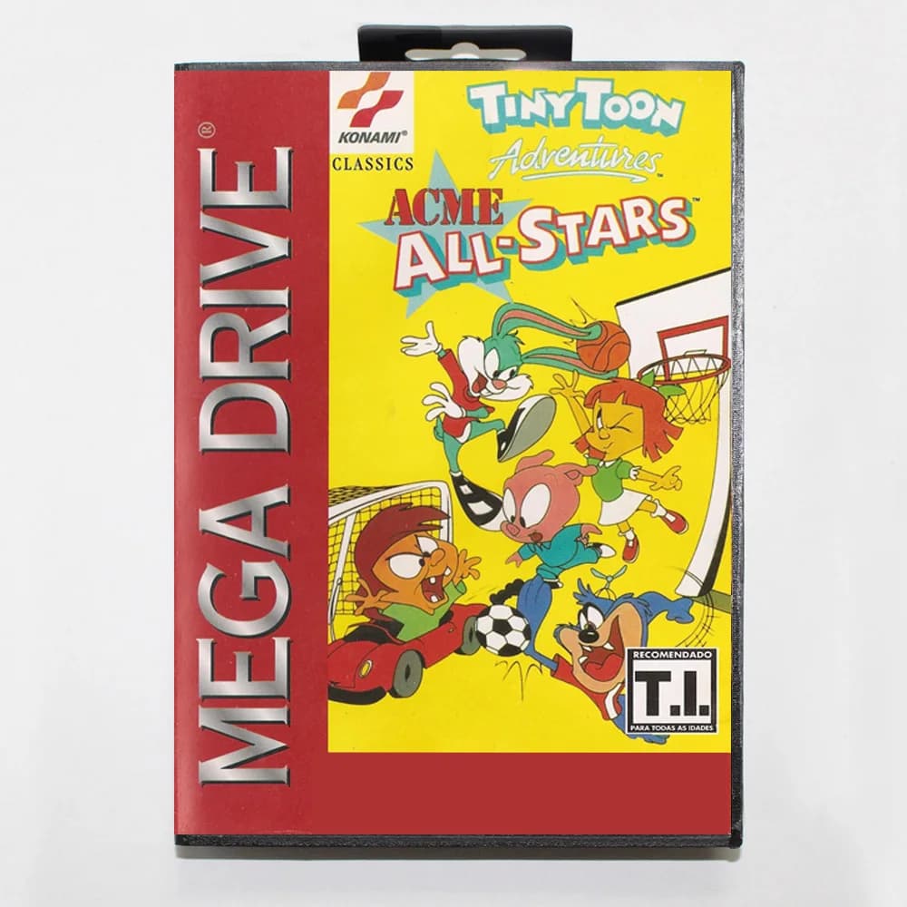 Nuovo Arrivo Tiny Toon All-STARS MD Gioco di Carta 16 Bit BR Copertura per Sega Megadrive Genesis Console per Videogiochi Cartuccia