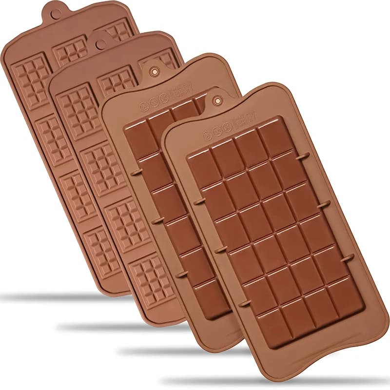 Stampi per cioccolato in silicone Break Apart Stampi per barre energetiche flessibili e antiaderenti in silicone per caramelle per mini cioccolatini rettangolari