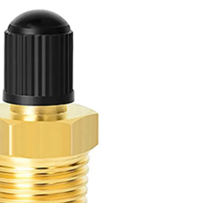 Adattatore per gonfiatore d'aria in ottone da 2 pezzi con stelo della valvola all'interno da 1/4 "NPT (M) a valvola Schrader standard (M) connettore per gonfiatore di pneumatici