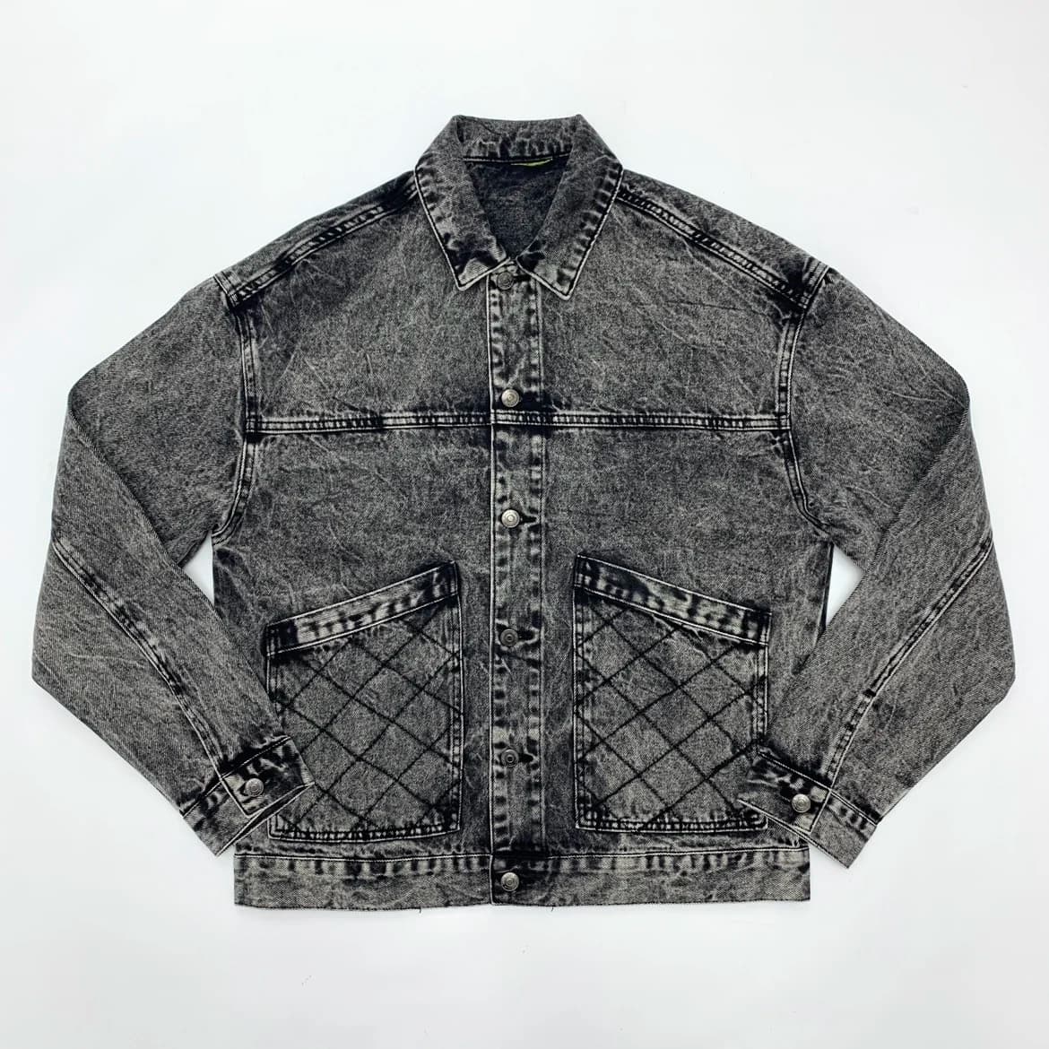 Giacca in denim lavato Jeans giapponesi da uomo con maniche larghe in denim da strada per moto taglie forti cappotto vintage grigio fumo