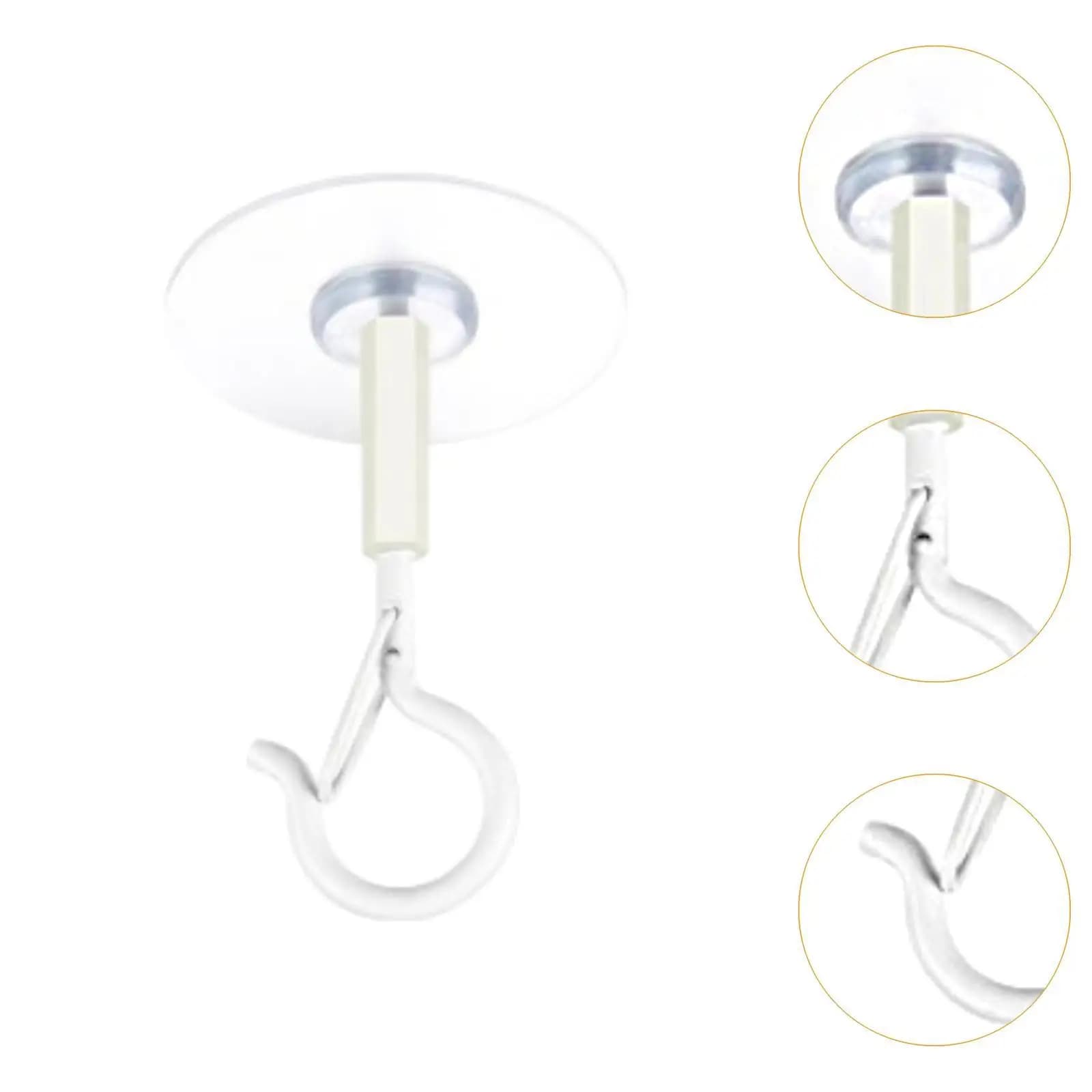 Adhesive Hanging Ceiling Hooks Secure Clasp Design Damage Free Sticky Hangers for Wind Chimes