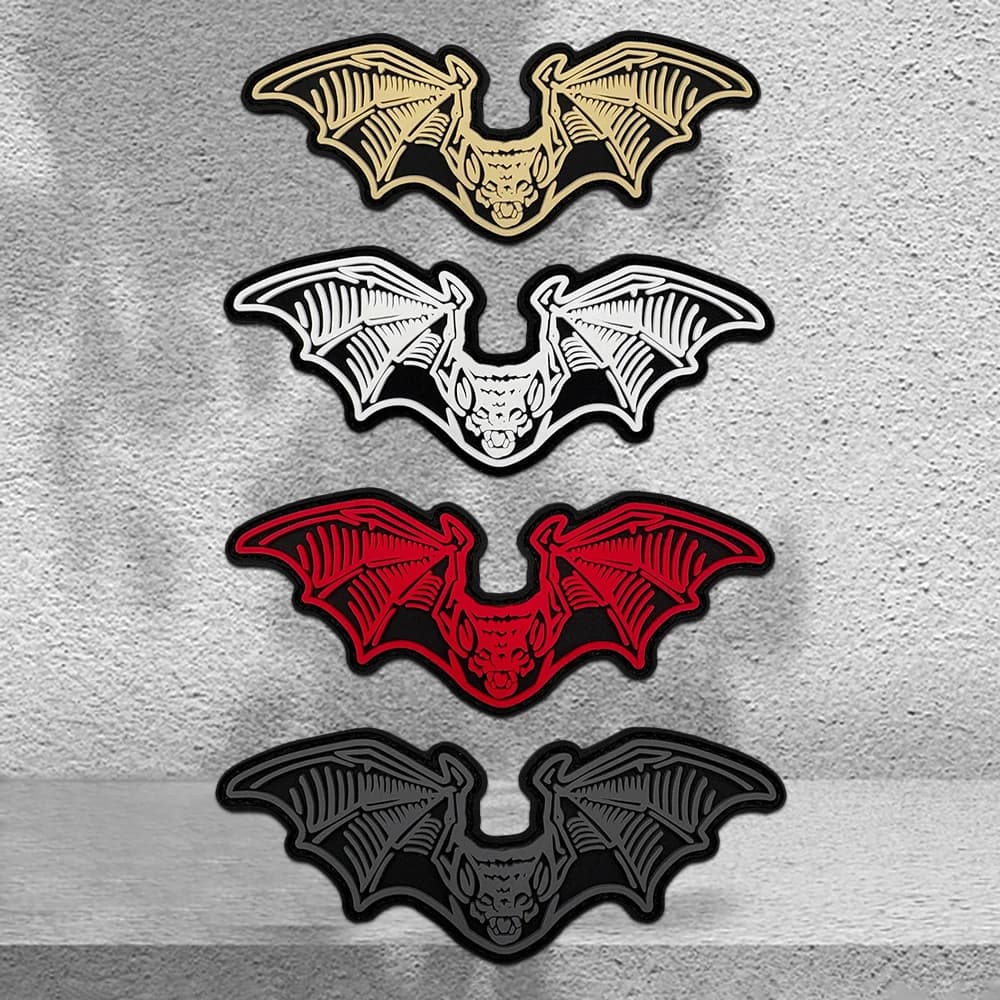 Atmospheric Bat Pattern Versatile Velcro Patch, Glow-In-The-Dark Pvc Material, Includes a Special Fleece Baseball Jacket Luggage Canvas Backpack Trendy Decorative Badge Patch