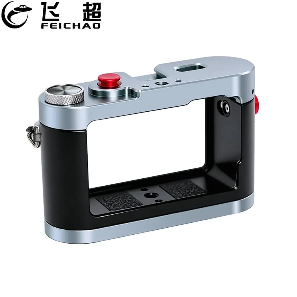 For DJI Action 5 Pro/3/4 Metal Protective Cage with Shutter Button Cold Shoe 1/4" Thread for Tripod Selfie Stick Mic Fill Light