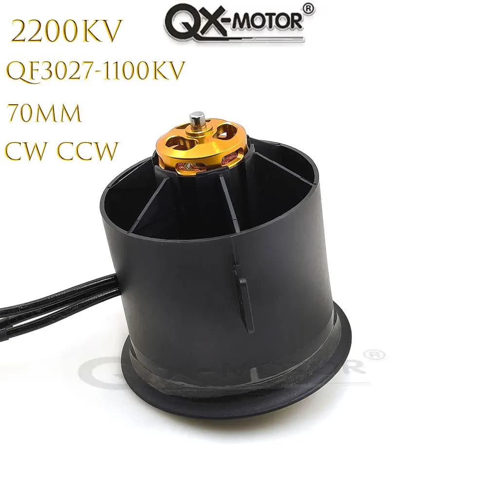QX-MOTOR 70mm EDF QF3027 1100KV 2200KV 12 pale Ventola canalizzata CW CCW con motore brushless per parti ad ala fissa drone elicottero RC