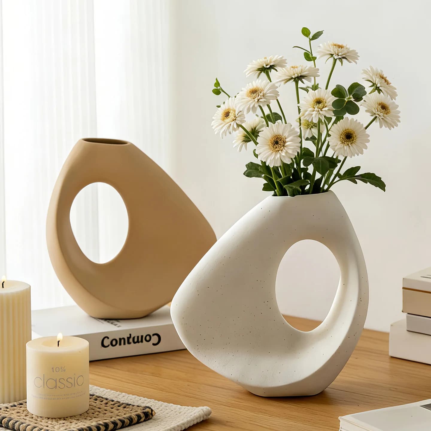 25cm Sailing Ceramic Vase Abstract Multicolor Desktop Flower Pot Living Room Shelf Office Ornament Dried Plant Home Aesthetics