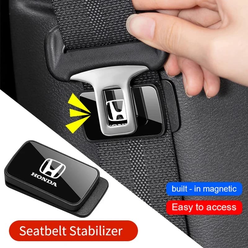 Car Seat Belt Holder Stabilizer Magnetic Adjustable Non-Slip Clip For Honda Civic XR-V CR-Z CRV HRV City Accord Legend Keyring