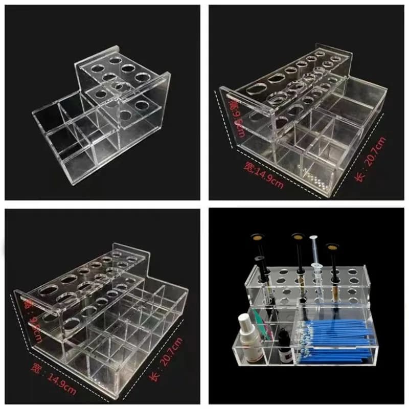 Dental Resin Placement Rack Oral Resin Storage Box Bracket Storage Rack Transparent Box Acrylic Composite Rack Material