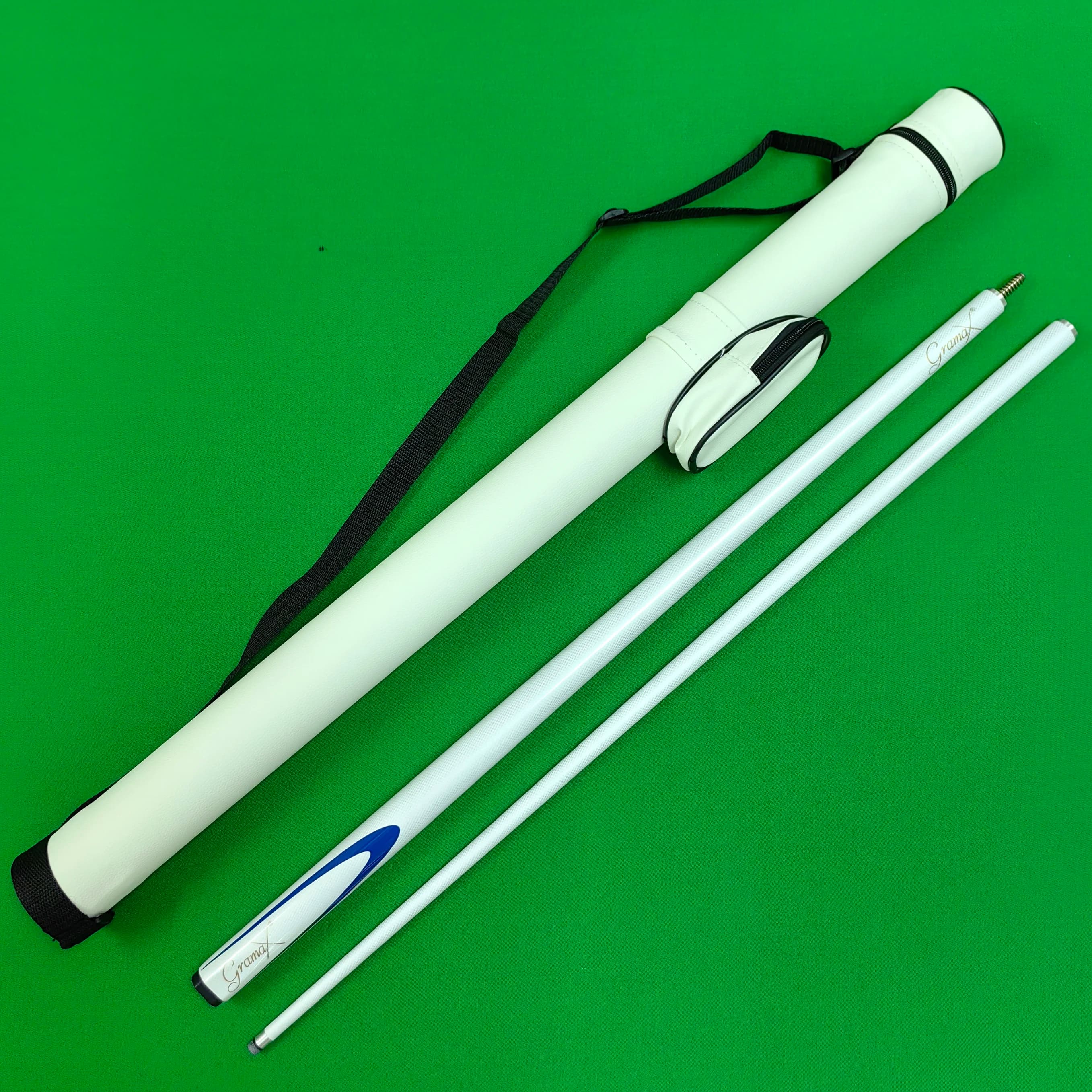 Custodia per stecca da biliardo di colore bianco da 1/2 pezzi con Set regalo Kit stecca da biliardo in carbonio