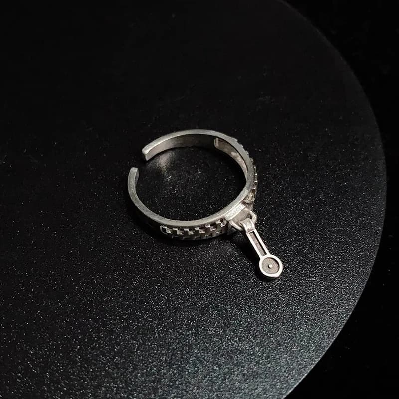 Vintage Couple Jewelry for Men Women, Anime JoJo's Bizarre Adventure Zipper Open Adjustable Ring