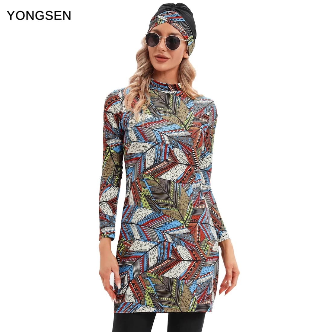 YONGSEN Modest Surf Burkini - Islamic Swimwear with Hood, Long Sleeve Sport Swimsuit 2024