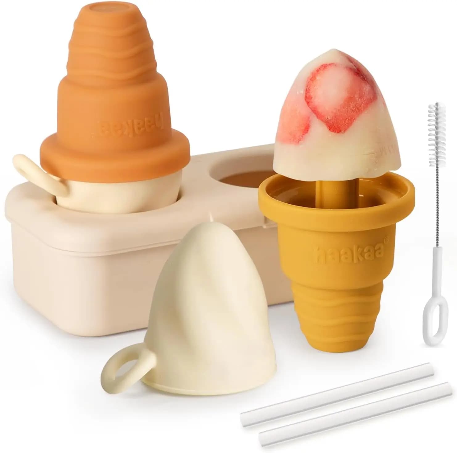 Set di Stampi per Ghiaccioli Freeze-N-Sip, Stampi in Silicone Riutilizzabili per Ghiaccioli per Bambini - Senza BPA, Facili da Sformare - Hom