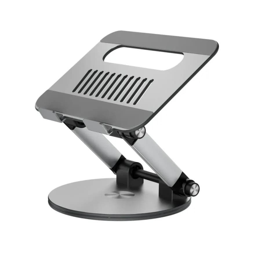 Adjustable Ergonomic Laptop Stand with One-Button Angle Control Supports Up to 17 Laptops and Tablets Heavy-Duty Aluminum Folda