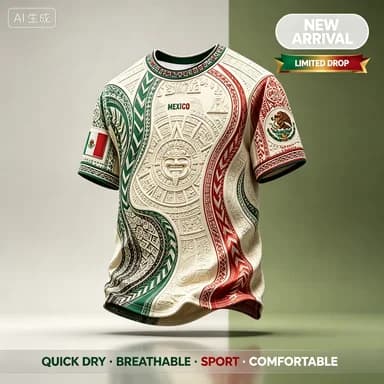 2026 Edition Mexican Football Training T-Shirt - 3D Digital Printing - Comfortable and Breathable - Family-Personalized Clothing