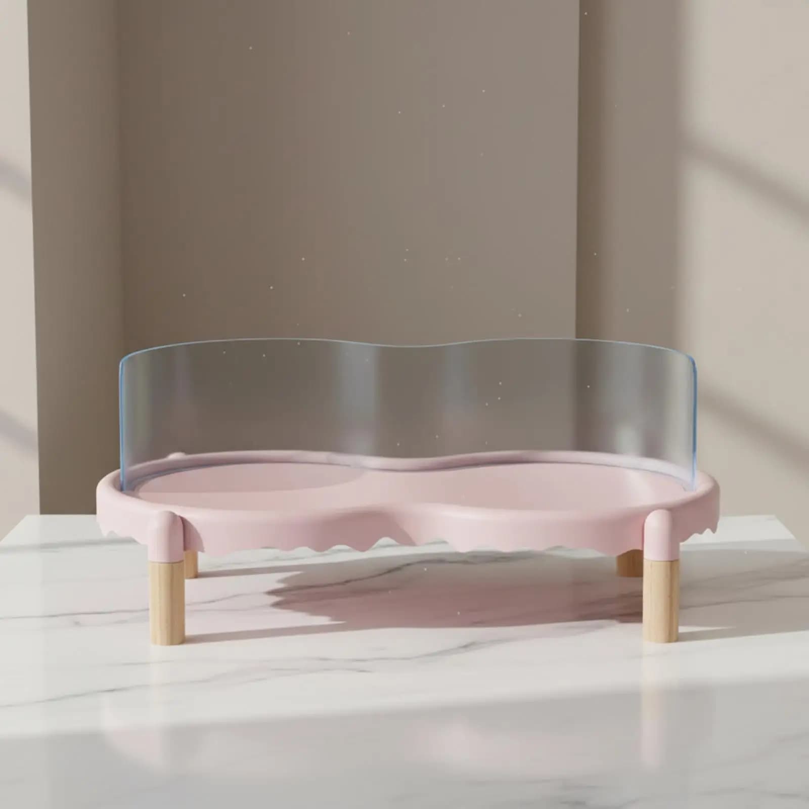 Plastic Pet Food Bowl Stand Elevated Feeder Tray Rack for Automatic Pet Feeder Comfortable Neck Support