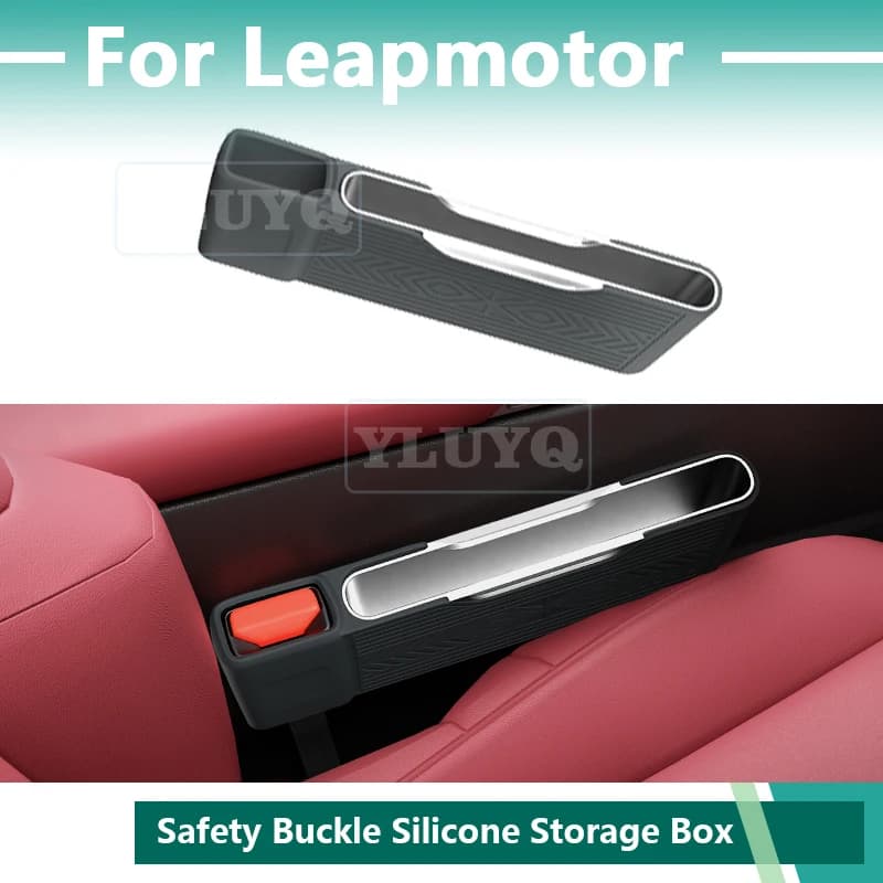 Per Leapmotor T03 S01 C01 Scatola portaoggetti per fessure del sedile C11 C16 A10 B10 Copertura in silicone per fibbia della cintura di sicurezza Accessori interni auto