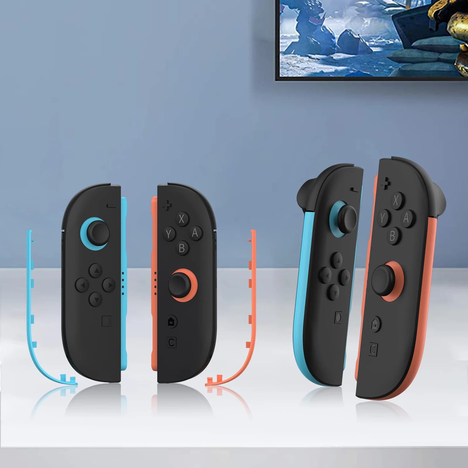 Per Switch 2 per Joy-Con Strisce decorative Accenti maniglia Custodia controller Piastra laterale per accessori da gioco Nintendo Switch2