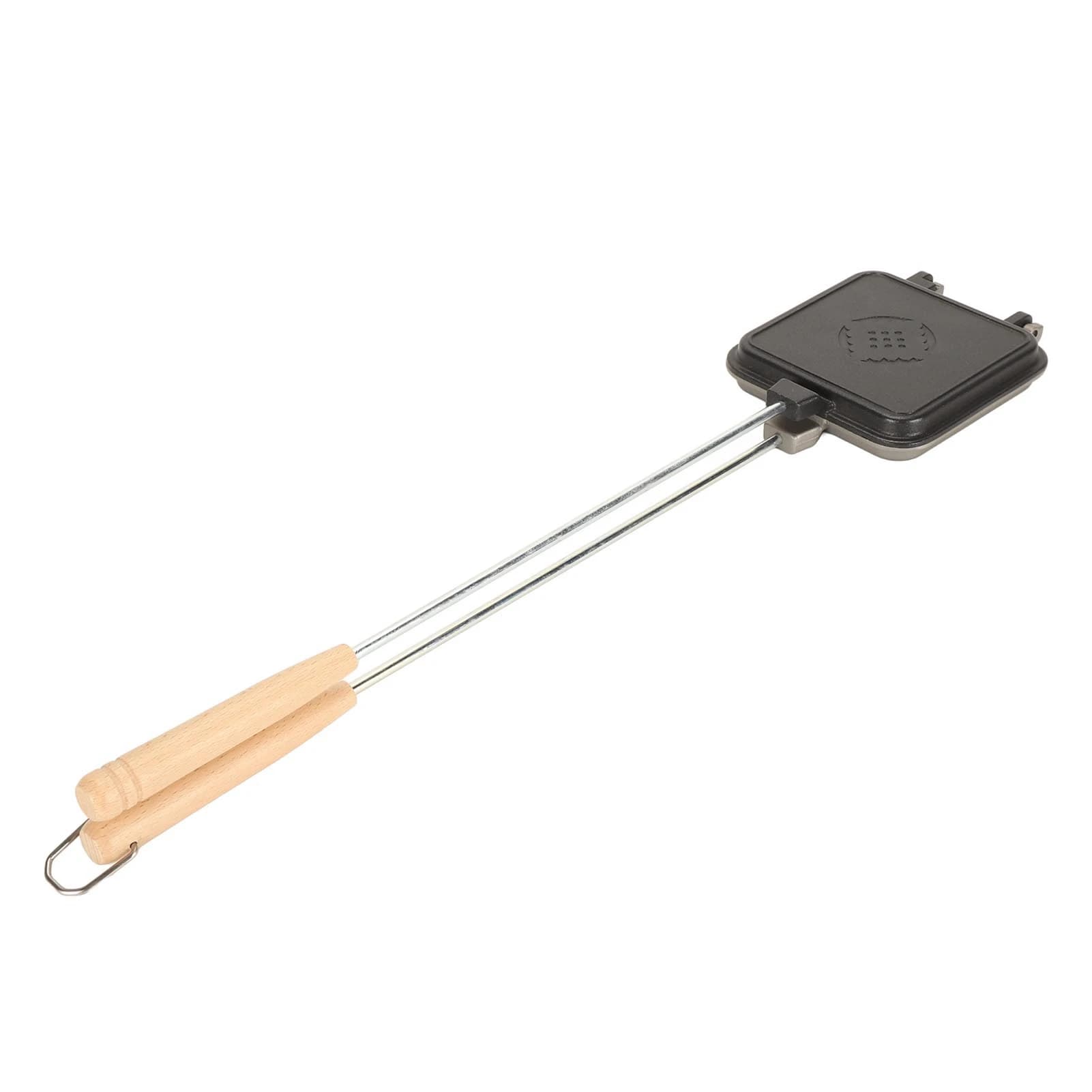 Sandwich machine, double-sided non stick Panini frying pan, with a hand stove, aluminum flip baking tray, breakfast waffles.