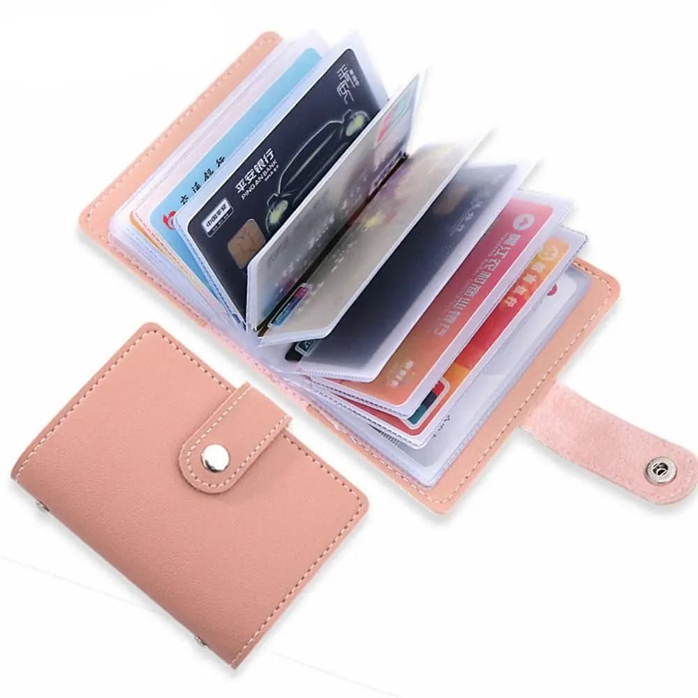 26 slot per carte Borsa da tasca in pelle PU Portafoglio per carte di credito da donna Blocco RFID Portafoglio porta carte carino moda per porta carte