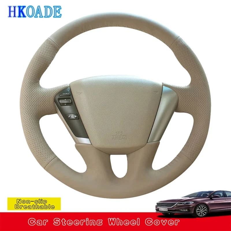 Personalizza Coprivolante in pelle microfibra fai-da-te per Nissan Teana Murano Z51 Elgrand Quest 2008-2020 Interni auto