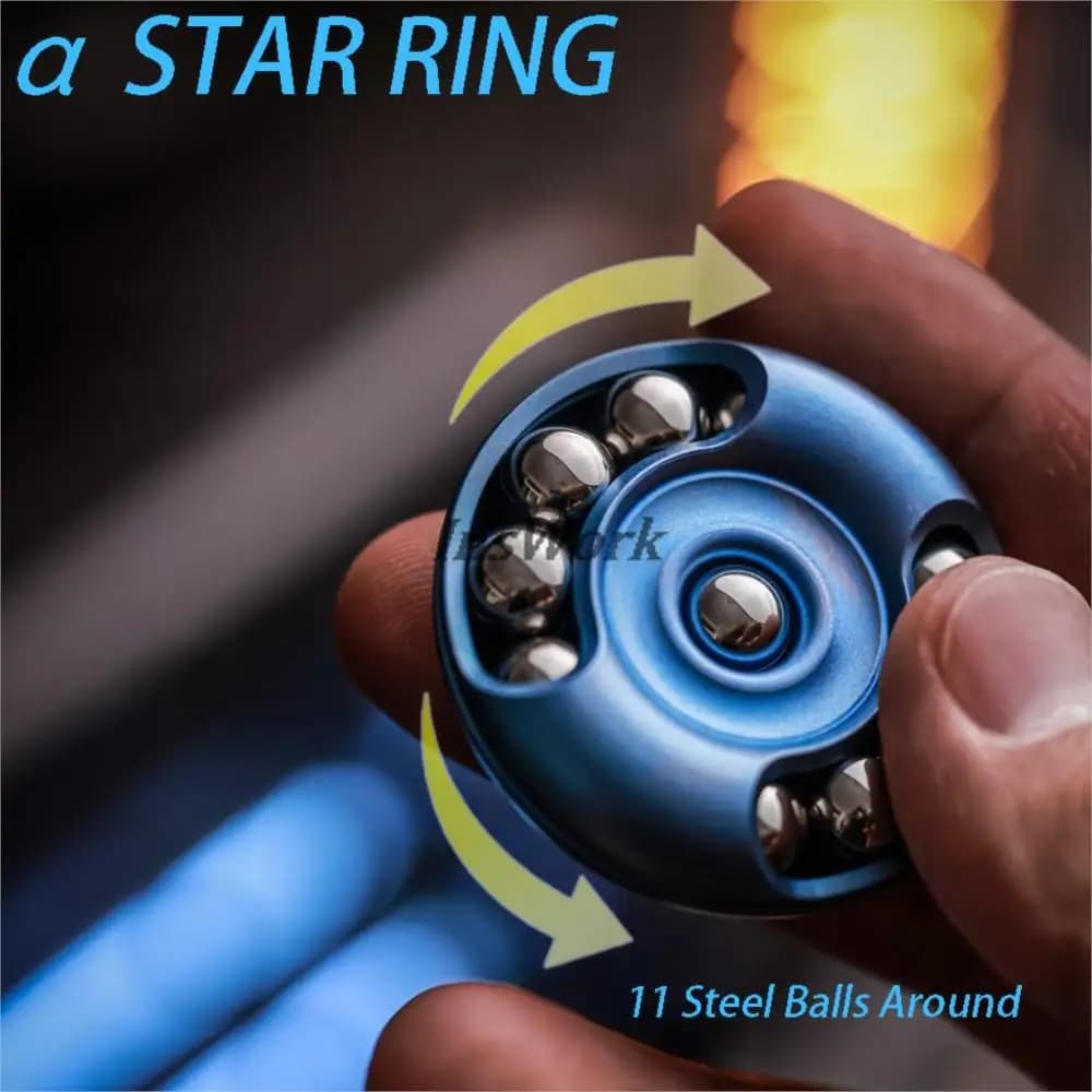 Star Ring 11 Steel Balls Around Push Metal Fidget Toy Fidget Spinner Magnetic Slider Finger giocattoli antistress