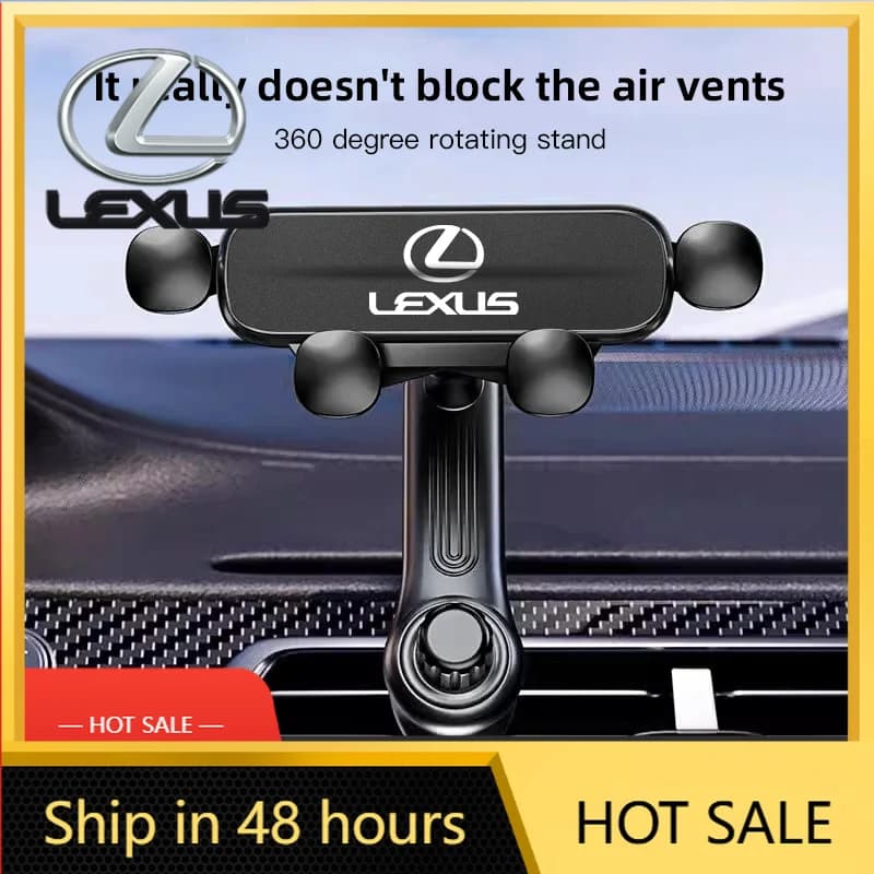 Car Sticker Interior Stickers Gravity Car Phone Holder Stand For Lexus RX330 IS250 Ct200h ES300h RX350 UX Car Air Outlet 360 Deg