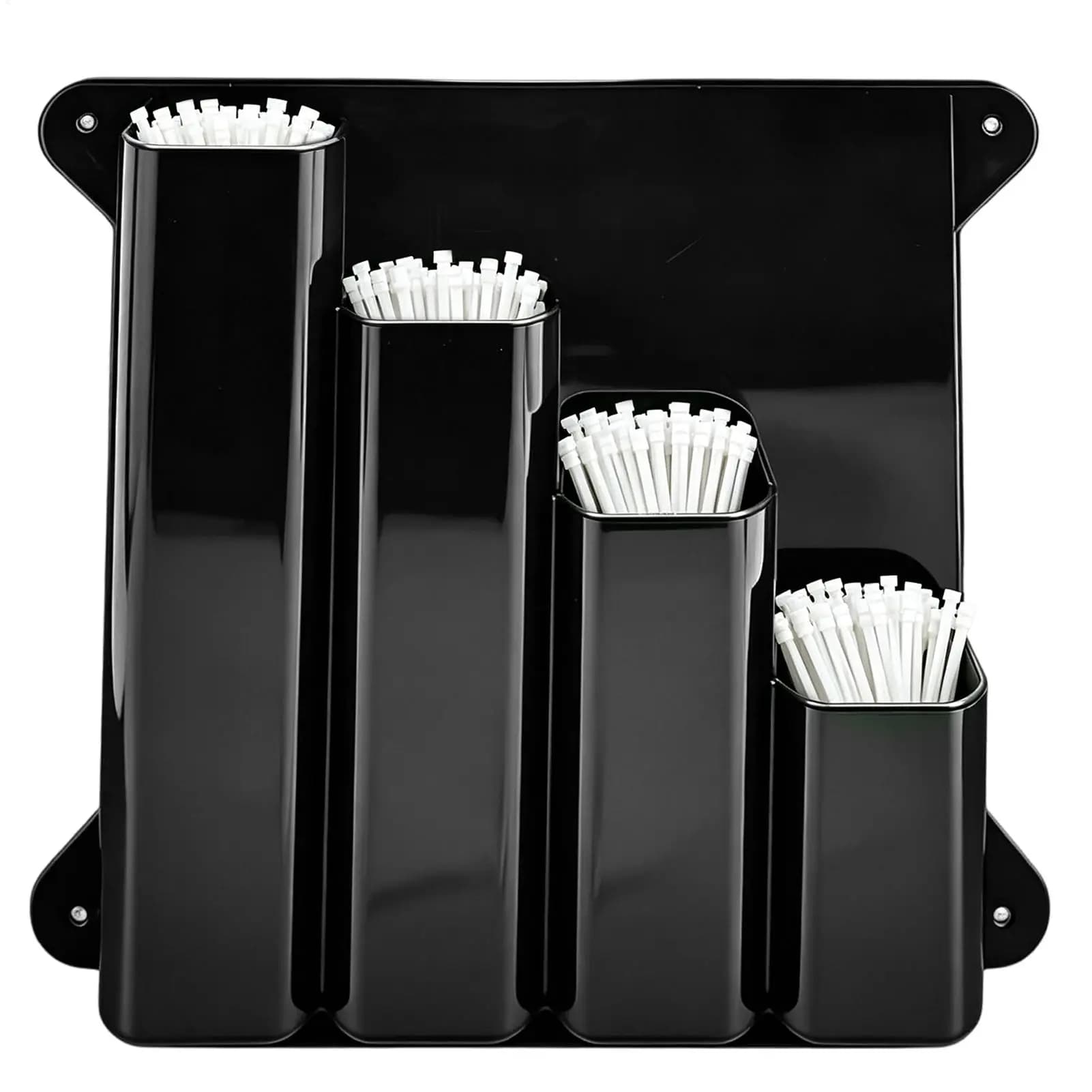 1Pc Acrylic Aluminum Cable Tie Fastener Storage Rack Organizer Zip Tie Storage Wall Mounted Zip Tie Organizer For Workshop Home