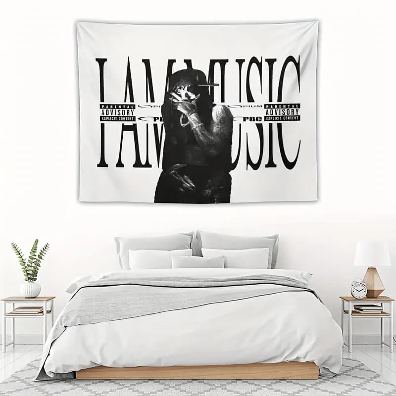 VIKAMA Playboi Carti I AM MUSIC Album Poster Tapestry Modern Music Theme Living Room Bedroom Party Decoration