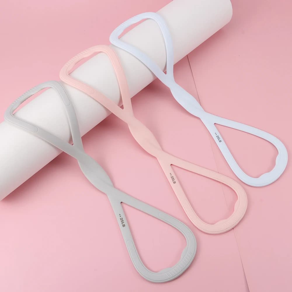 Fasce di Resistenza a Forma di 8, 25/35 LB, in Silicone Morbido, a Rapido Ritorno, Portatili, per Esercizi a Casa