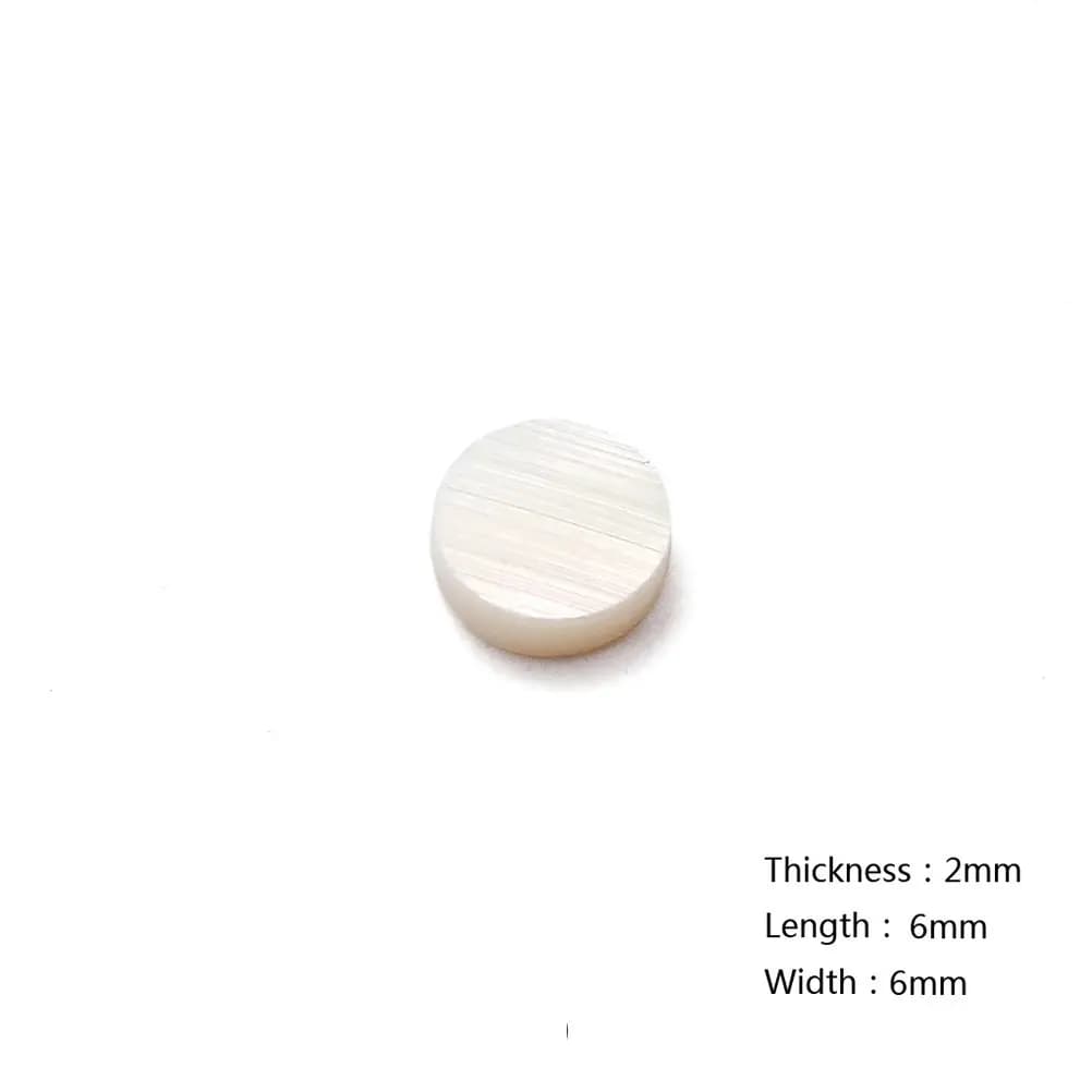 10 Pezzi Punti Bianchi Rotondi da 6mm per Tastiera di Chitarra, Decorazione in Madreperla, Ricambio per Chitarre, Ukulele, Banjo e Mandolini
