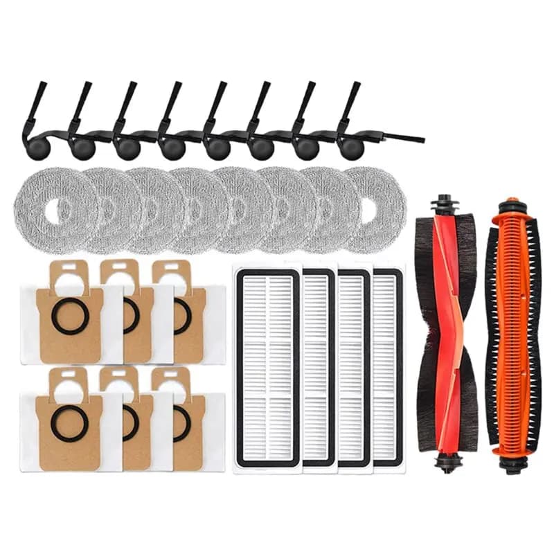 【RICAMBI】Parti di Ricambio per Robot Aspirapolvere Xiaomi 5/Per Pulitore OV31GL - Spazzola Principale, Spazzola Laterale, Panno, Filtro HEPA, Sacchetto Raccoglipolvere, Accessori