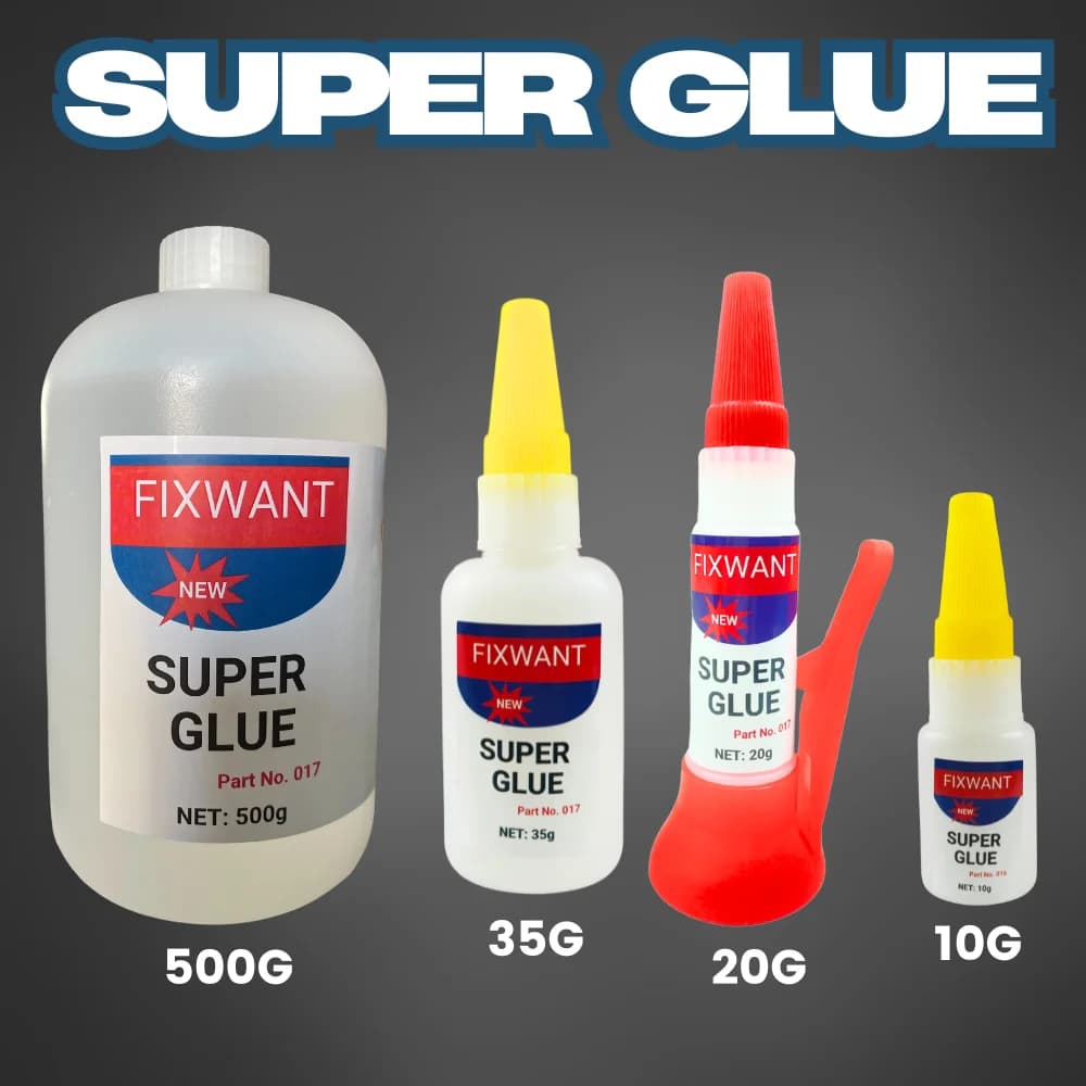 Colla super cianoacrilato – Adesivo istantaneo ultra resistente, incollaggio rapido per riparazioni di metalli/plastiche/legno/ceramica 1/2/3 pezzi