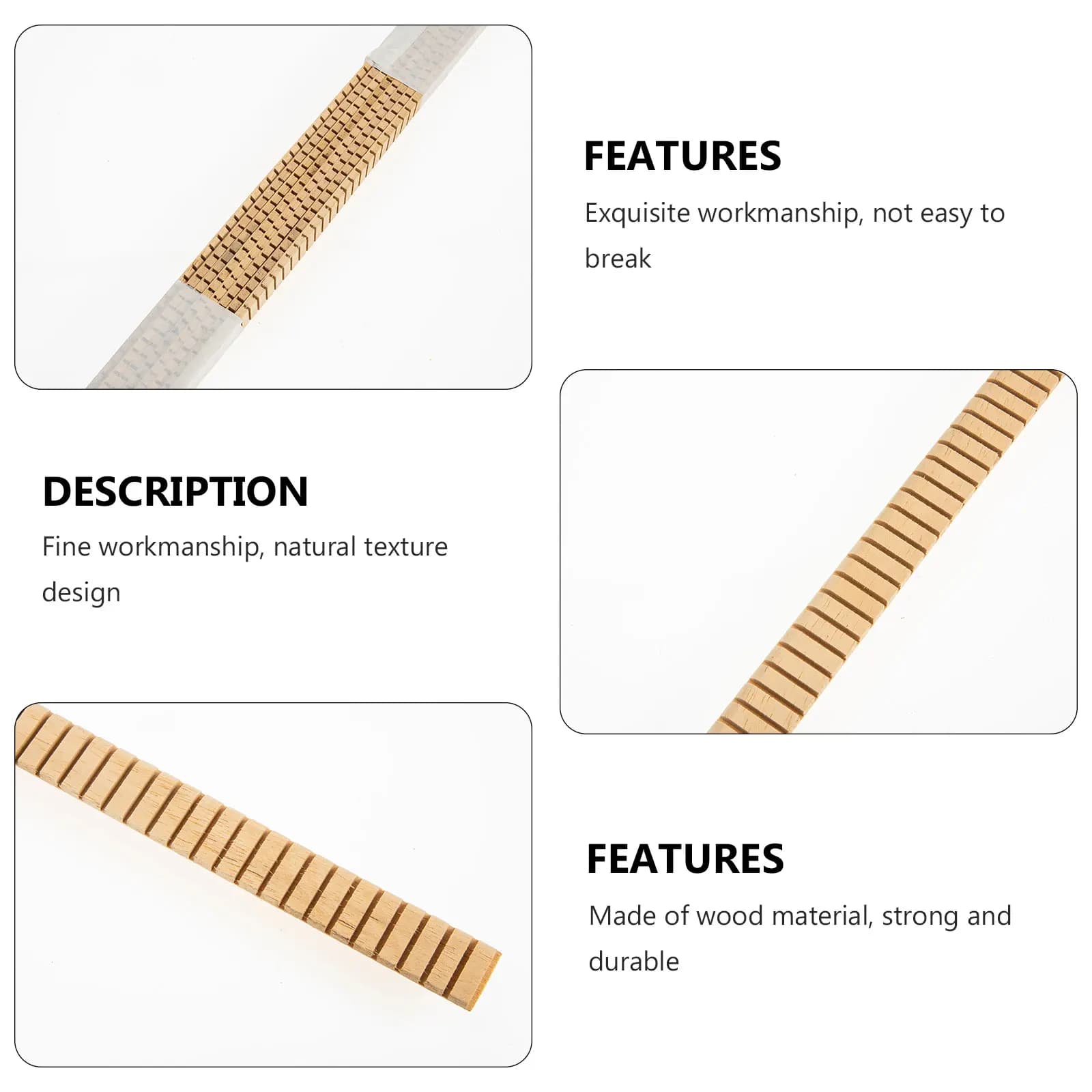8 Pezzi di Accessori Decorativi in Legno per Chitarra, Striscia Flessibile Premium per Chitarra Acustica, Classica, Ukulele e Basso